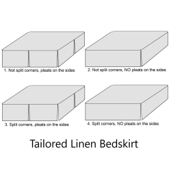 Oatmeal Linen Tailored Bed Skirt