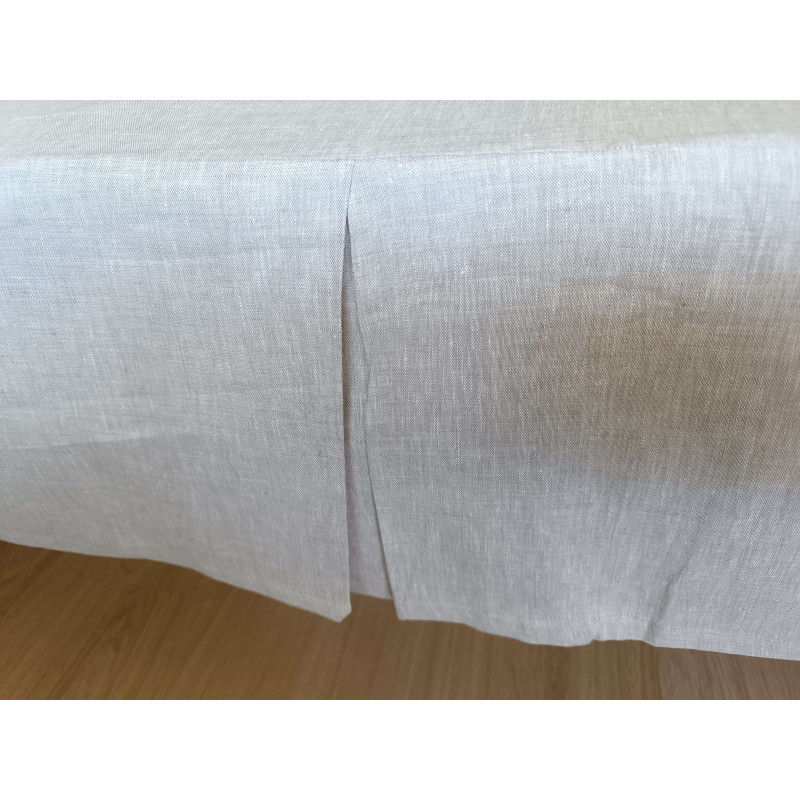Oatmeal Linen Tailored Bed Skirt