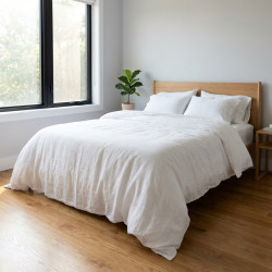 White Linen Duvet Cover