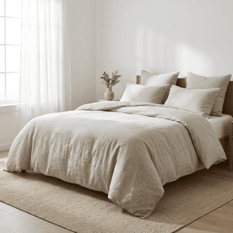 Oatmeal Linen Duvet Cover