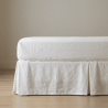 White Linen Tailored Bed Skirt