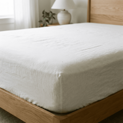 White Linen Sheet Set