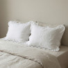 White Linen Frilled Pillowcase
