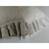 White Linen Pillowcase with Ruffles