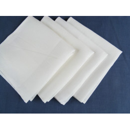 White Linen Napkins Set of 6